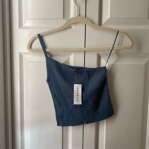 Kendall & Kyle ribbed asymmetrical cropped tank